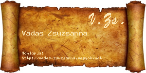 Vadas Zsuzsanna névjegykártya